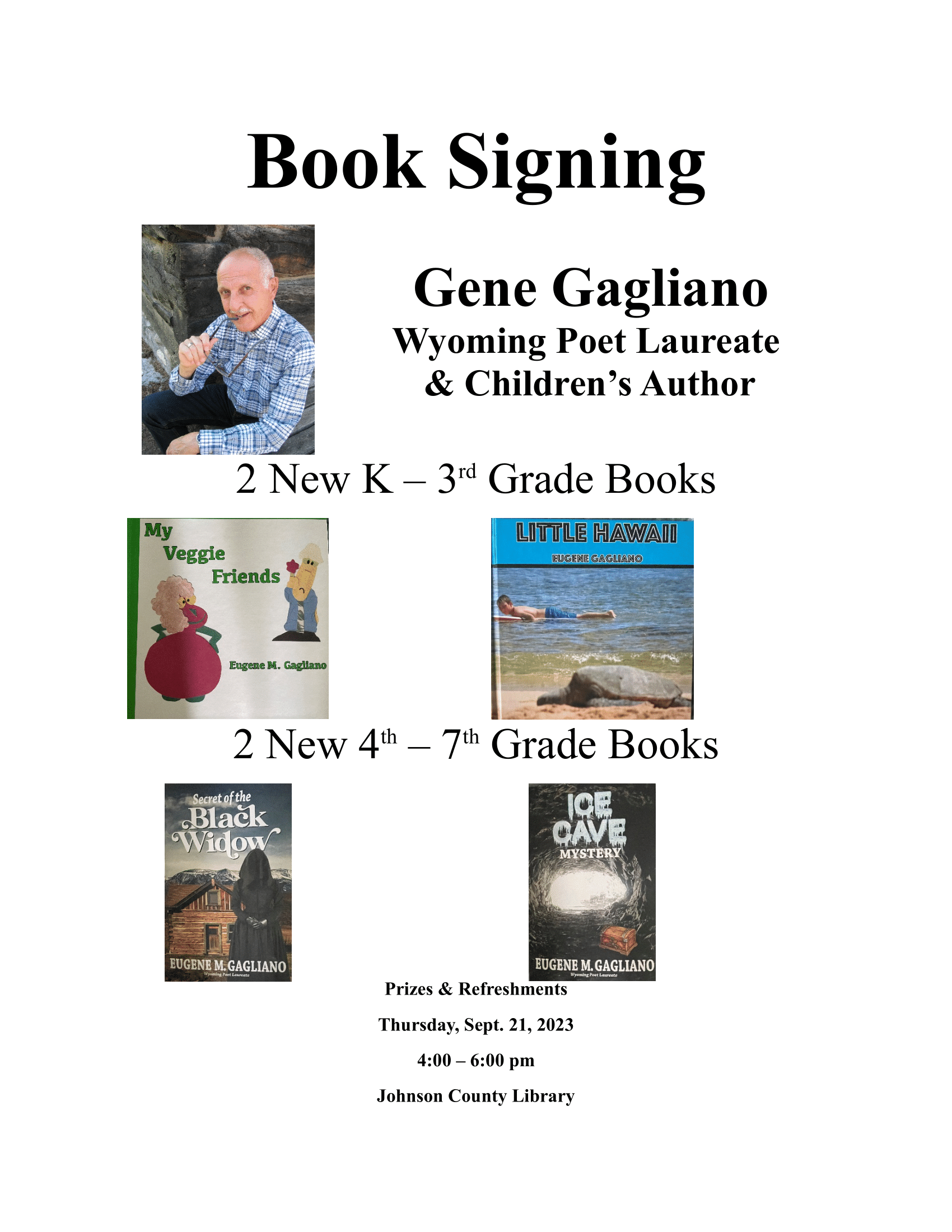 Gene Gagliano Author Signing Image