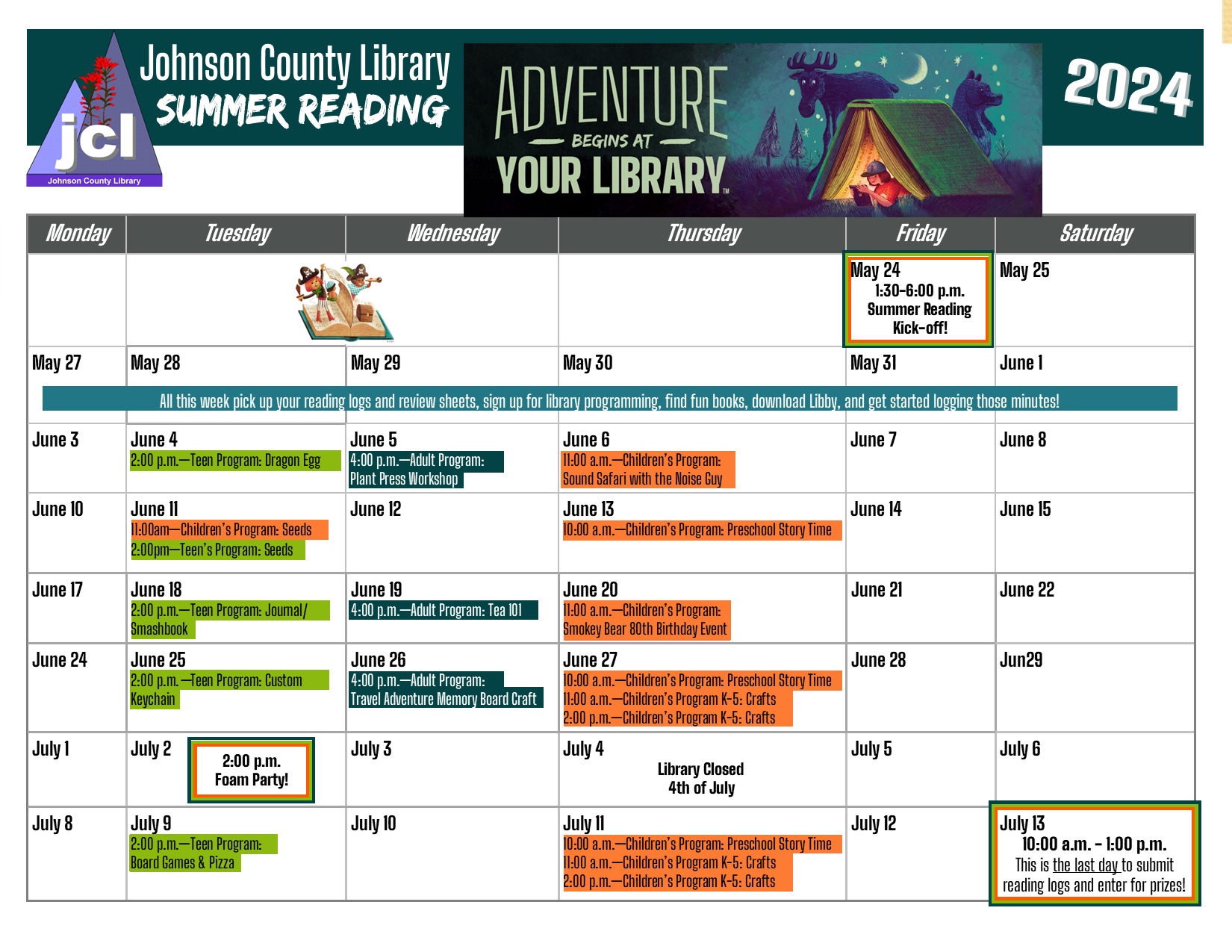 Summer Reading Challenge for All Ages! Image
