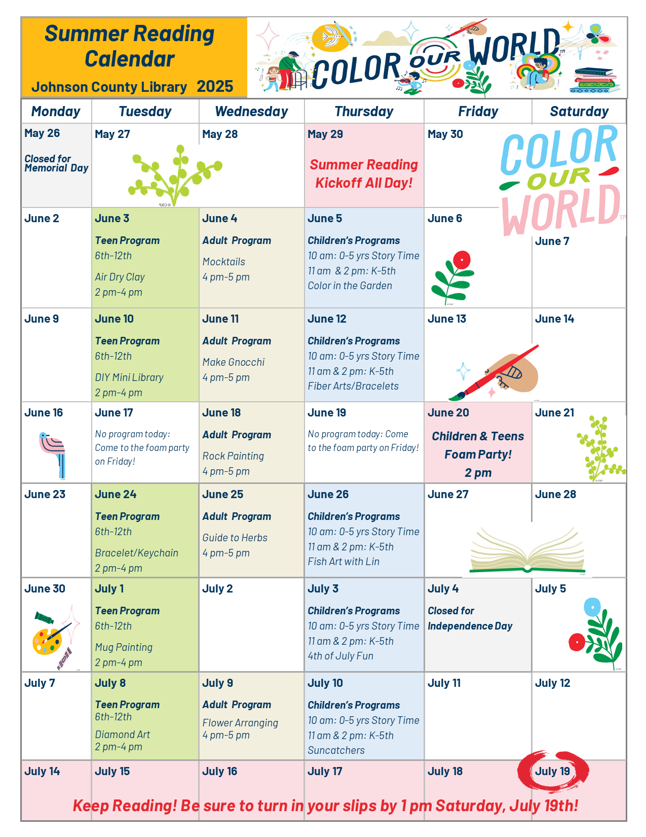 Summer Reading Challenge for all ages! Click for more information. Image