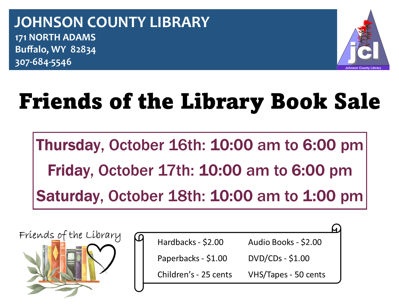 Friends of the Library Book Sale! Image