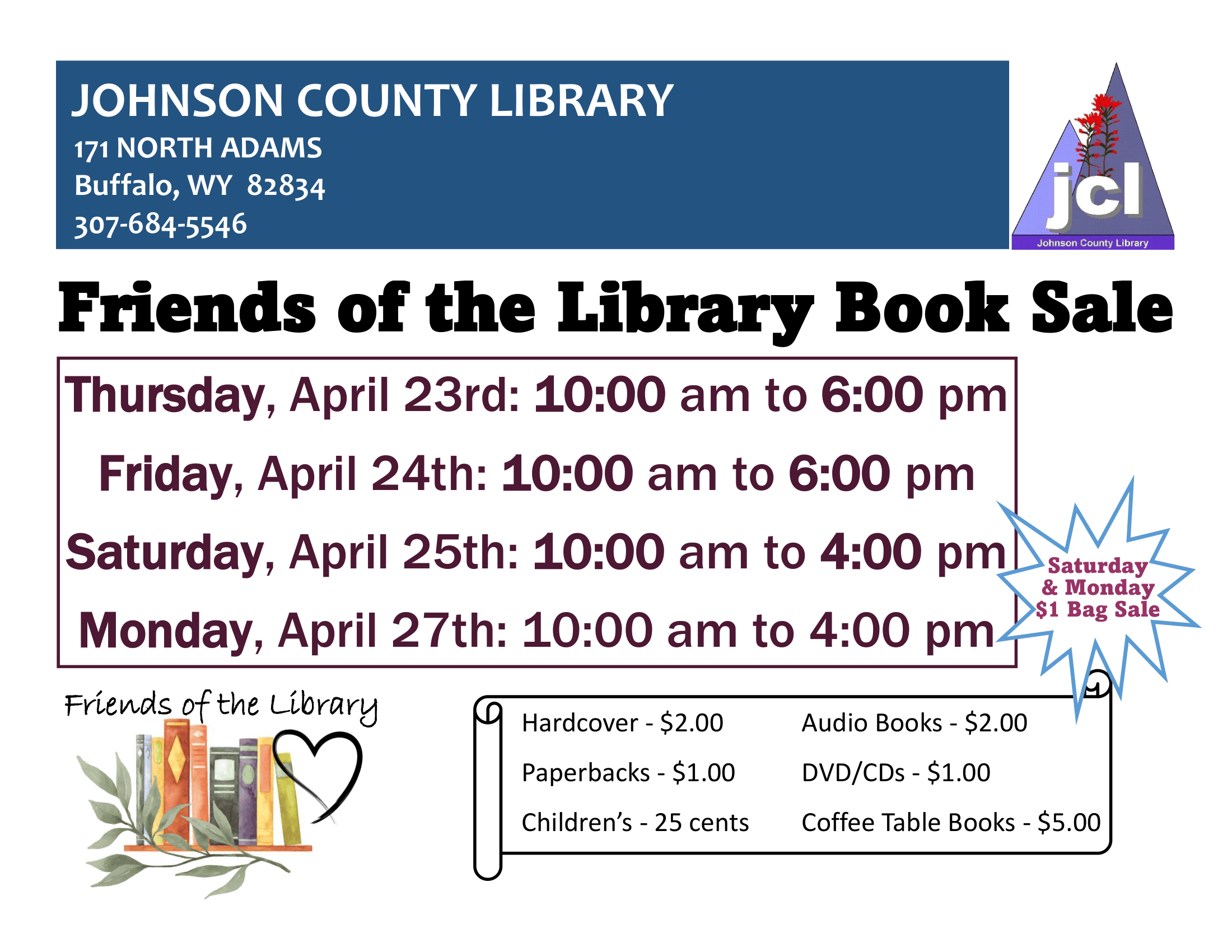 Friends of the Library Book Sale! Image