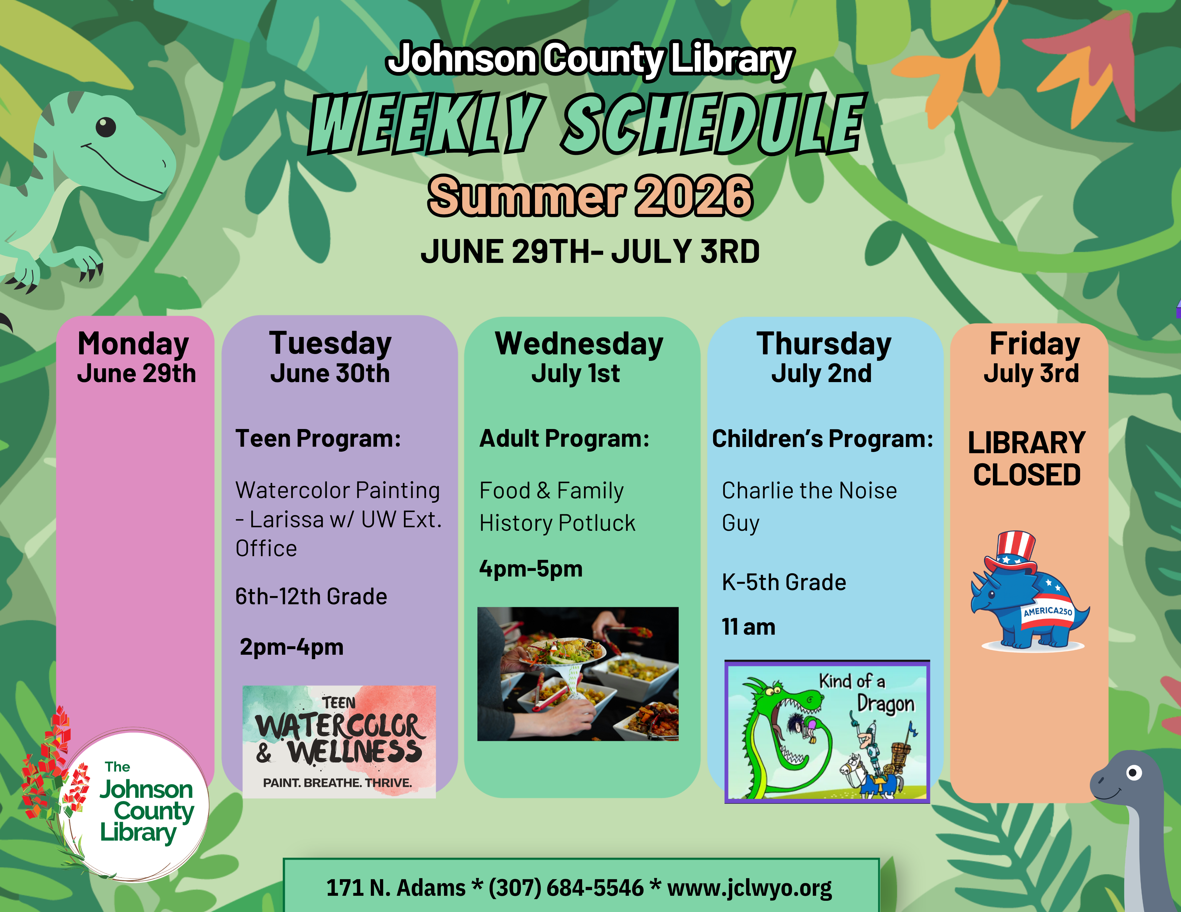 Summer Reading Schedule This Week Image